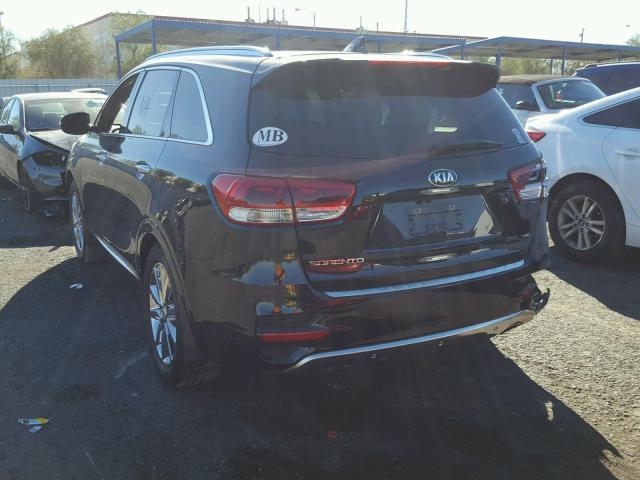 5XYPK4A55GG136218 - 2016 KIA SORENTO SX BLACK photo 3