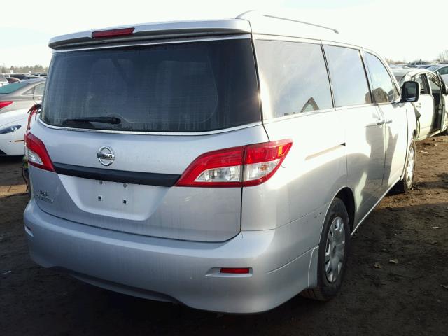 JN8AE2KP0E9105639 - 2014 NISSAN QUEST S SILVER photo 4