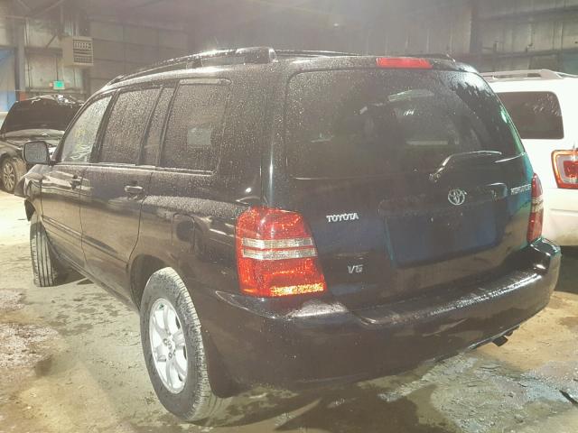 JTEGF21A930077885 - 2003 TOYOTA HIGHLANDER BLACK photo 3