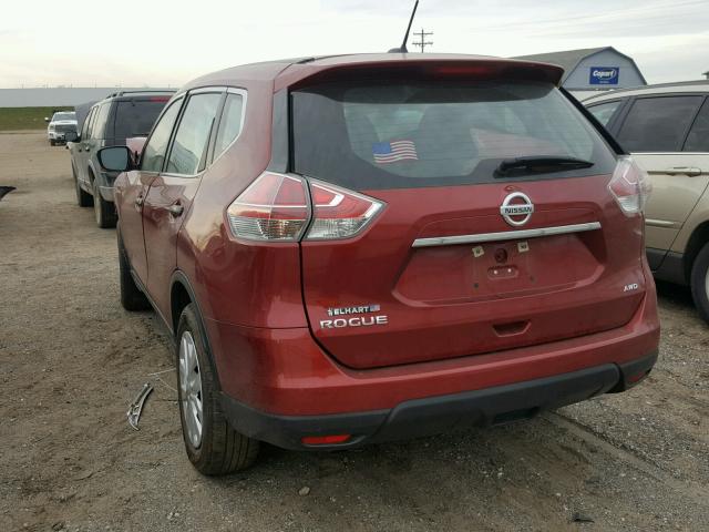 5N1AT2MV0GC783970 - 2016 NISSAN ROGUE S RED photo 3