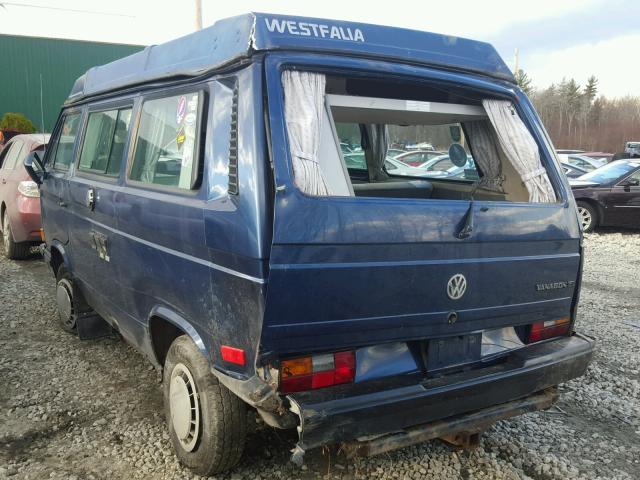 WV2ZB0254LH072109 - 1990 VOLKSWAGEN VANAGON CA BLUE photo 3