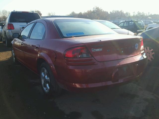 1B3AL46R15N700405 - 2005 DODGE STRATUS SX RED photo 3