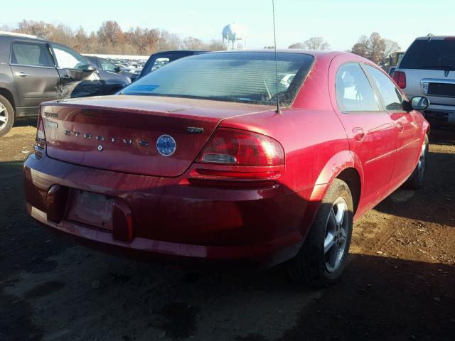 1B3AL46R15N700405 - 2005 DODGE STRATUS SX RED photo 4