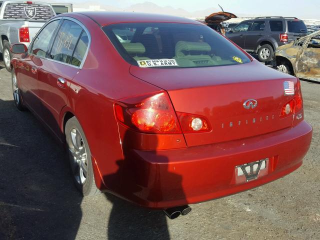 JNKCV51E85M219843 - 2005 INFINITI G35 RED photo 3