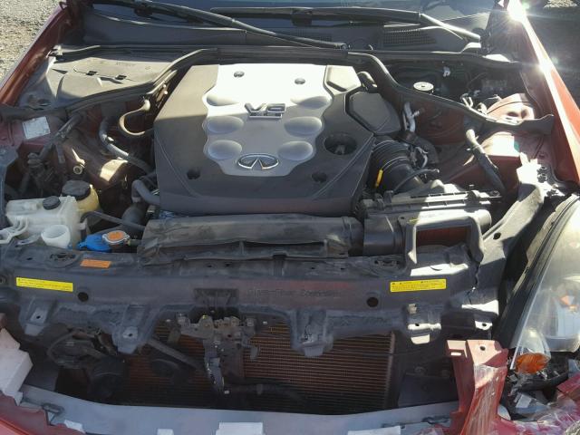 JNKCV51E85M219843 - 2005 INFINITI G35 RED photo 7