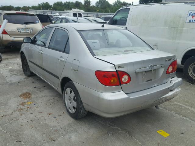 1NXBR32E74Z205849 - 2004 TOYOTA COROLLA CE SILVER photo 3