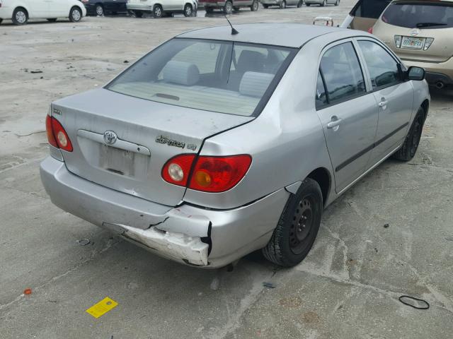 1NXBR32E74Z205849 - 2004 TOYOTA COROLLA CE SILVER photo 4