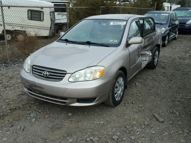 1NXBR38E33Z080922 - 2003 TOYOTA COROLLA CE BEIGE photo 2