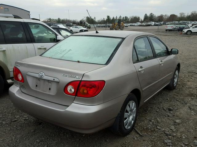 1NXBR38E33Z080922 - 2003 TOYOTA COROLLA CE BEIGE photo 4