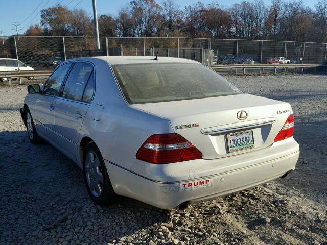 JTHBN36F340141107 - 2004 LEXUS LS 430 WHITE photo 3