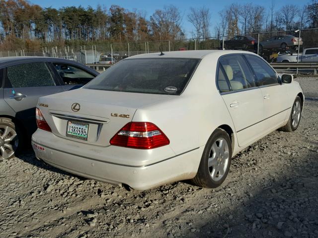 JTHBN36F340141107 - 2004 LEXUS LS 430 WHITE photo 4