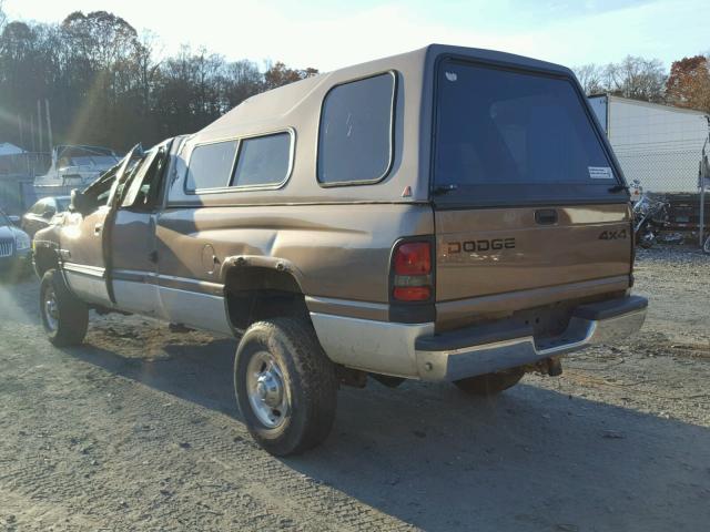 1B7KF23621J507724 - 2001 DODGE RAM 2500 BROWN photo 3