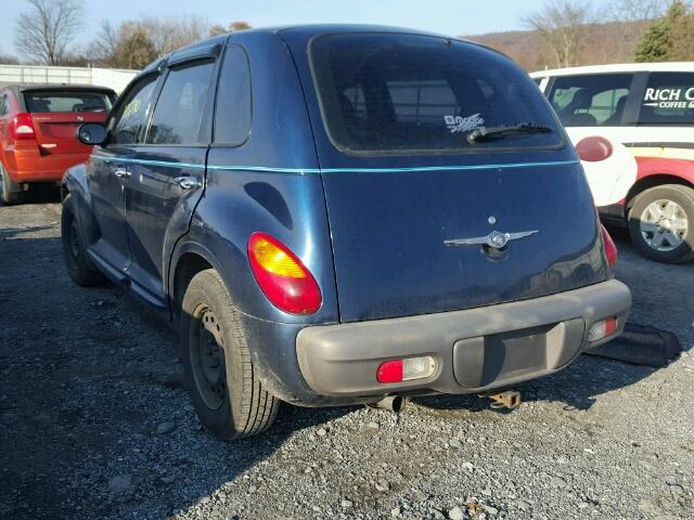 3C4FY48B72T384803 - 2002 CHRYSLER PT CRUISER BLUE photo 3