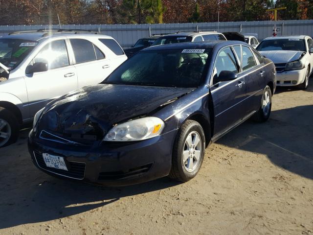 2G1WT58N881200535 - 2008 CHEVROLET IMPALA LT BLUE photo 2