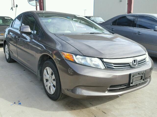 2HGFB2F59CH587707 - 2012 HONDA CIVIC LX BROWN photo 1