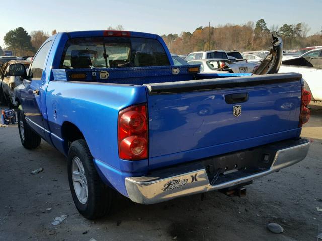 1D7HA16K18J146904 - 2008 DODGE RAM 1500 S BLUE photo 3