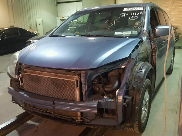 5FNRL38738B067528 - 2008 HONDA ODYSSEY EX BLUE photo 2