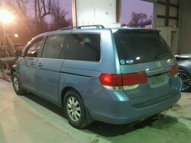 5FNRL38738B067528 - 2008 HONDA ODYSSEY EX BLUE photo 3