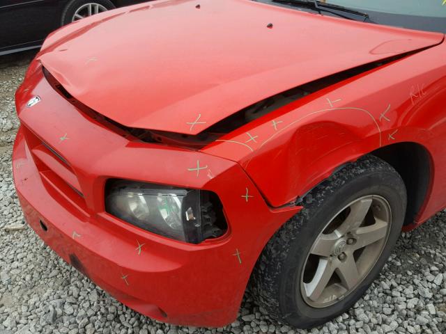 2B3KA43D69H554066 - 2009 DODGE CHARGER RED photo 9