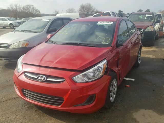 KMHCT4AE8GU962356 - 2016 HYUNDAI ACCENT SE RED photo 2