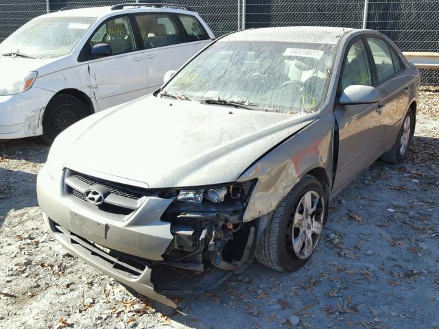 5NPET46C78H358412 - 2008 HYUNDAI SONATA GLS GREEN photo 2