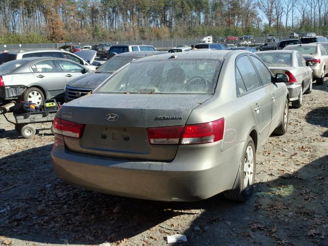 5NPET46C78H358412 - 2008 HYUNDAI SONATA GLS GREEN photo 4