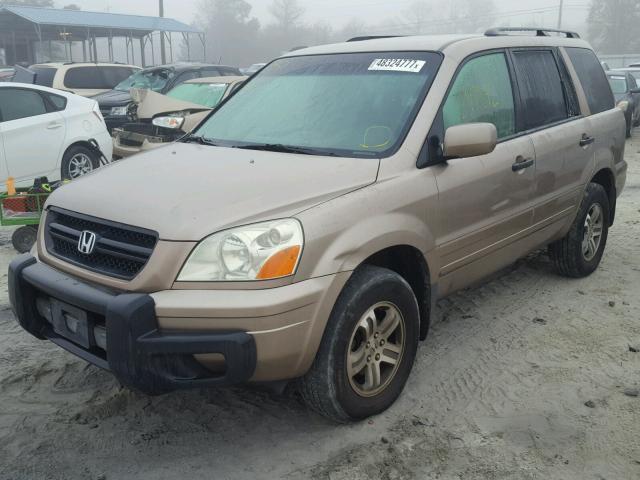 2HKYF18694H508539 - 2004 HONDA PILOT EXL TAN photo 2