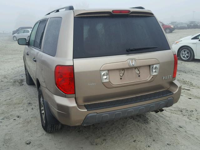 2HKYF18694H508539 - 2004 HONDA PILOT EXL TAN photo 3