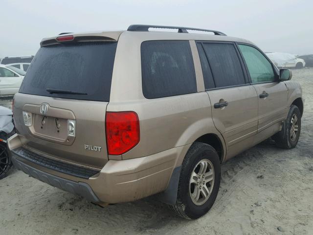 2HKYF18694H508539 - 2004 HONDA PILOT EXL TAN photo 4