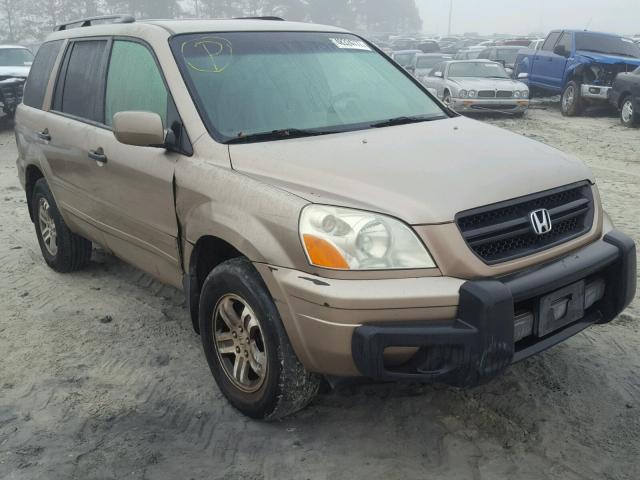 2HKYF18694H508539 - 2004 HONDA PILOT EXL TAN photo 9