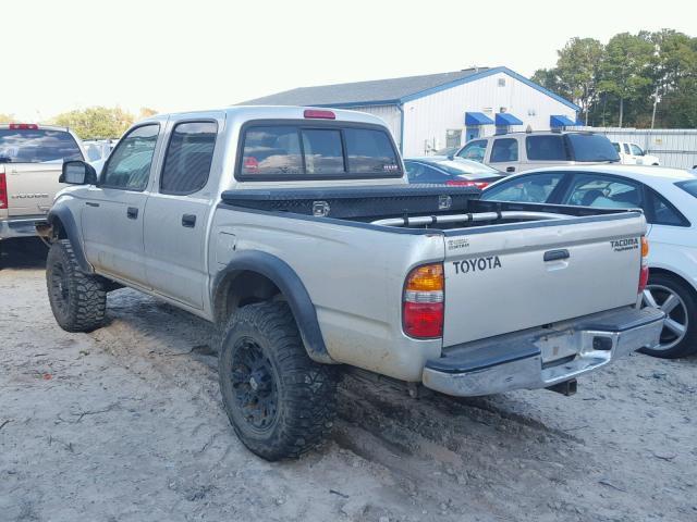 5TEGN92N14Z420529 - 2004 TOYOTA TACOMA DOU SILVER photo 3