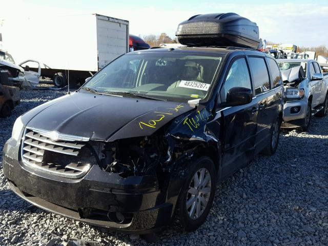 2A8HR54P78R841370 - 2008 CHRYSLER TOWN & COU BLACK photo 2