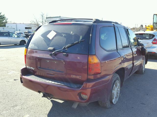 1GKDT13S022338117 - 2002 GMC ENVOY MAROON photo 4