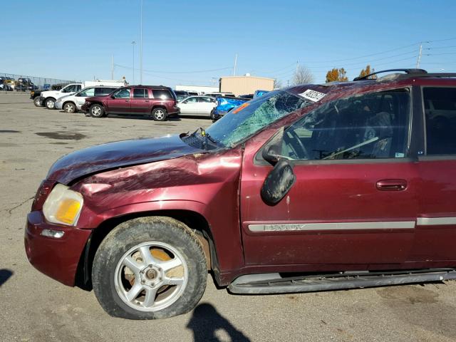 1GKDT13S022338117 - 2002 GMC ENVOY MAROON photo 9