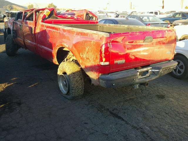 1FTSW31P44ED39714 - 2004 FORD F350 SRW S RED photo 3