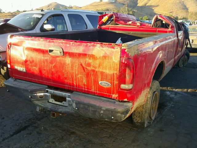 1FTSW31P44ED39714 - 2004 FORD F350 SRW S RED photo 4