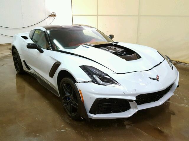 1G1Y52D92K5800435 - 2019 CHEVROLET CORVETTE Z WHITE photo 1