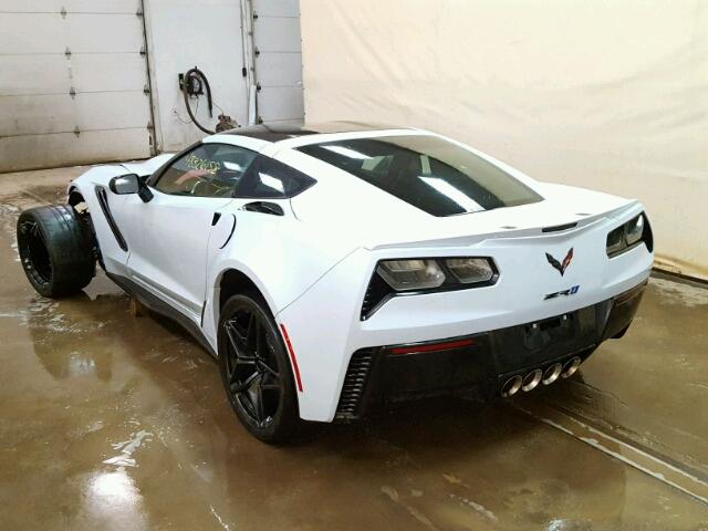 1G1Y52D92K5800435 - 2019 CHEVROLET CORVETTE Z WHITE photo 3