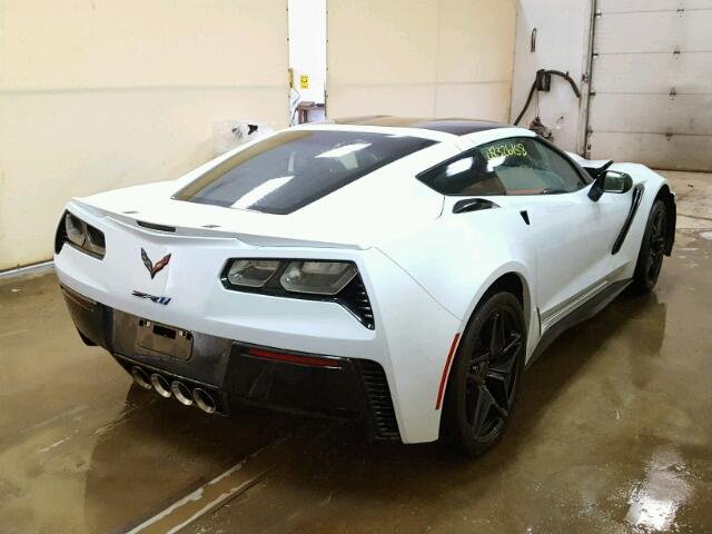 1G1Y52D92K5800435 - 2019 CHEVROLET CORVETTE Z WHITE photo 4