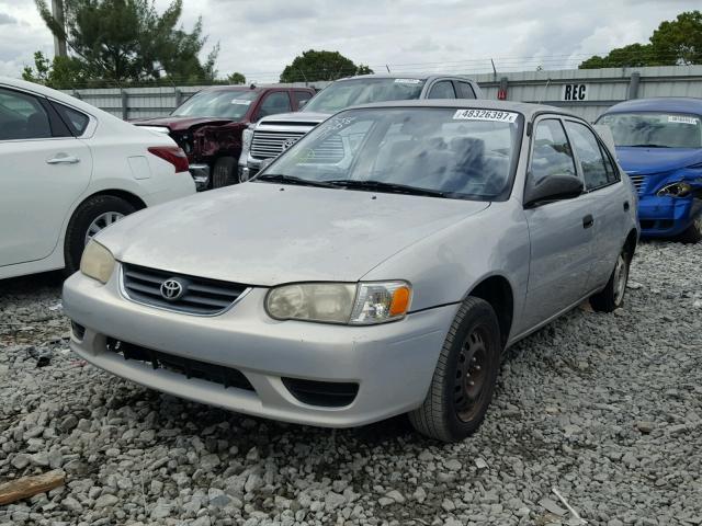 1NXBR12E21Z438358 - 2001 TOYOTA COROLLA CE TAN photo 2