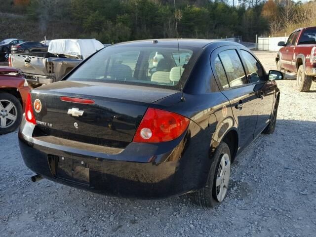 1G1AK58FX87283197 - 2008 CHEVROLET COBALT LS BLACK photo 4