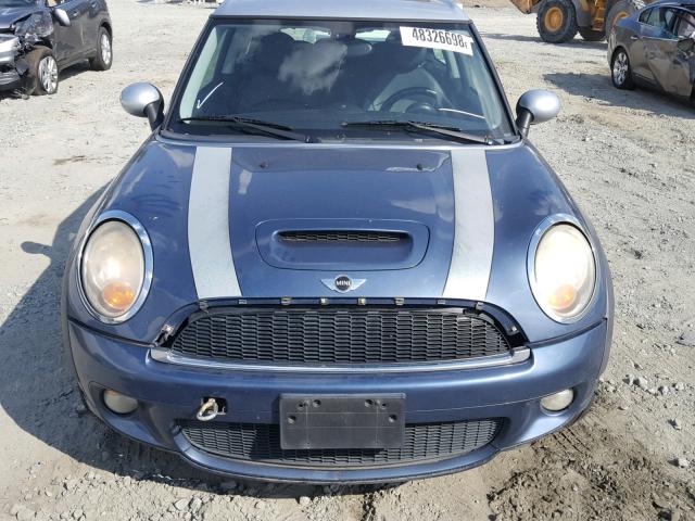 WMWMM33519TP74698 - 2009 MINI COOPER S C BLUE photo 9