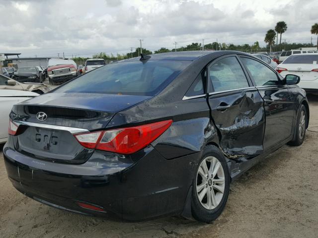 5NPEB4ACXCH407167 - 2012 HYUNDAI SONATA GLS BLACK photo 4