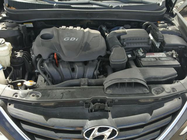 5NPEB4ACXCH407167 - 2012 HYUNDAI SONATA GLS BLACK photo 7