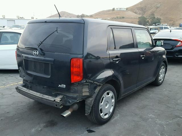 JTLKE50E381049335 - 2008 SCION XB BLACK photo 4