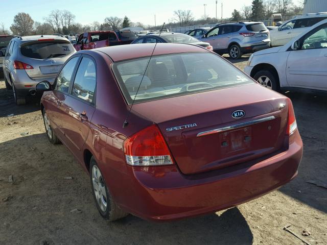 KNAFE122085549645 - 2008 KIA SPECTRA EX RED photo 3