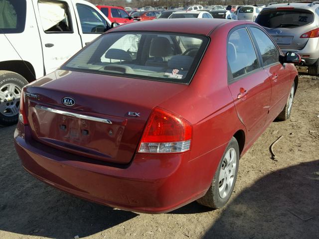 KNAFE122085549645 - 2008 KIA SPECTRA EX RED photo 4