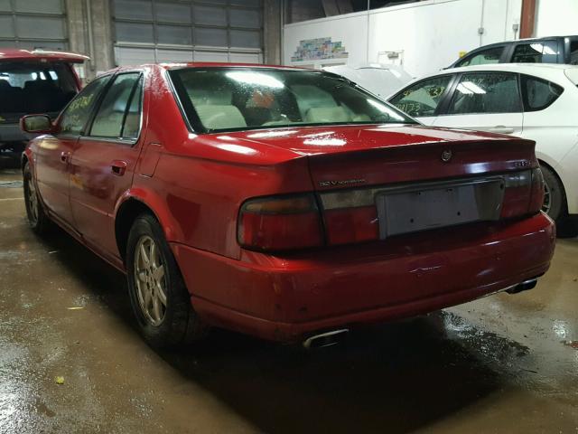 1G6KY54942U150599 - 2002 CADILLAC SEVILLE ST RED photo 3