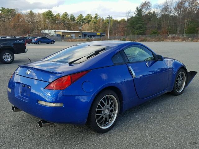 JN1AZ34D53T110542 - 2003 NISSAN 350Z COUPE BLUE photo 4