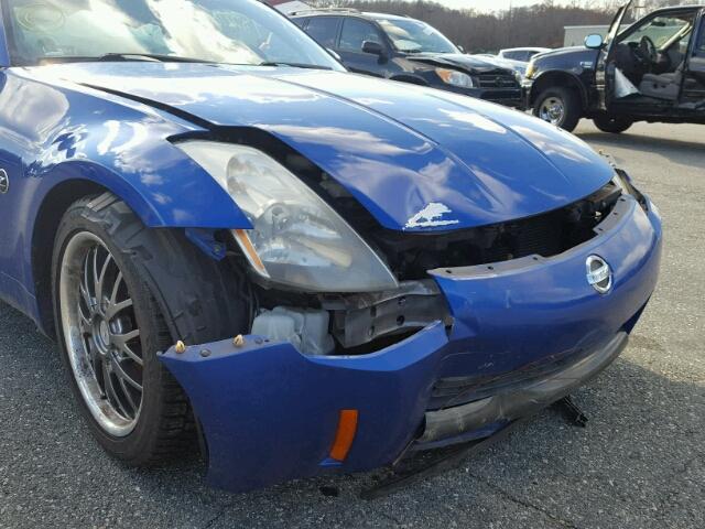 JN1AZ34D53T110542 - 2003 NISSAN 350Z COUPE BLUE photo 9